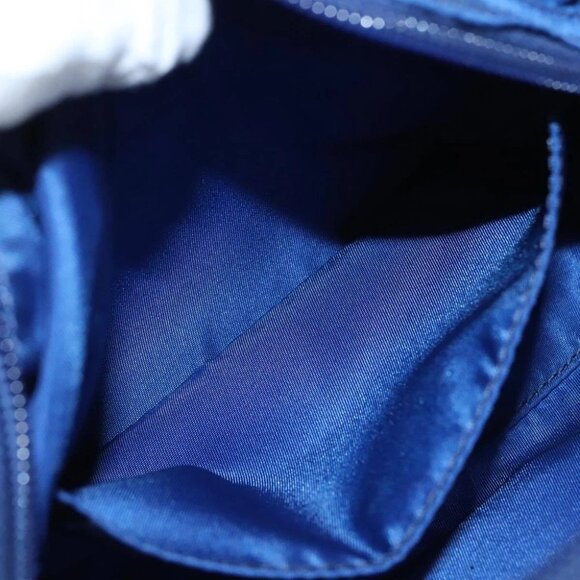 PRADA Pouch Nylon Blue Silver Auth 88220V - Picture 12 of 16